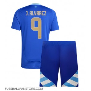 Argentinien Julian Alvarez #9 Replik Auswärtstrikot Kinder Copa America 2024 Kurzarm (+ Kurze Hosen)